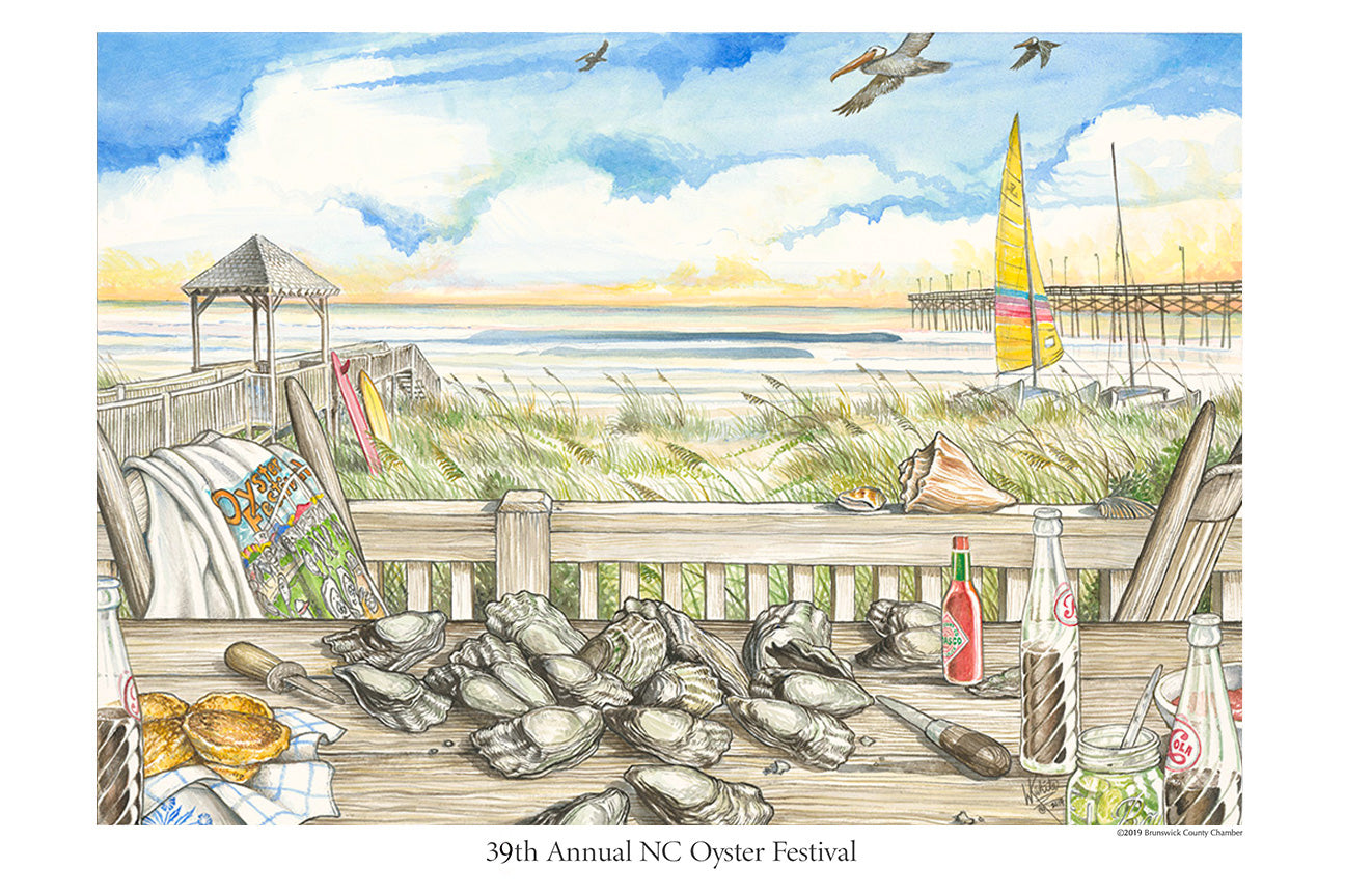 2019 Oyster Festival Art Print