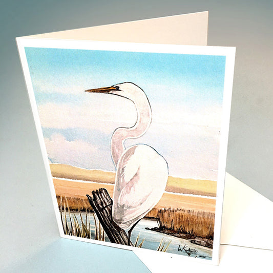 White Egret Note Cards